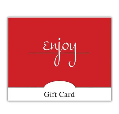 Gift Card Holder - Enjoy, Red Script (100 pack)