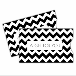 Gift Card Sleeve - Black Chevron (100 pack)