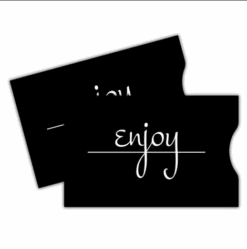 Gift Card Sleeve - Black Script Enjoy (100 pack)