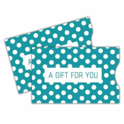 Gift Card Sleeve – Blue Polka-dot (100 Pack)