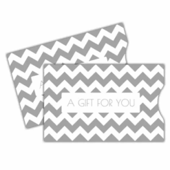 Gift Card Sleeve - Gray Chevron (100 pack)