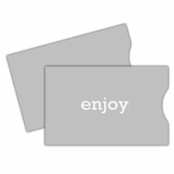 Gift Card Sleeve - Gray Simple Enjoy (100 pack)