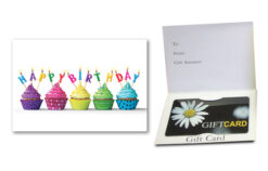 Gift Card Holder - Happy Birthday Cupcakes (100 pack)