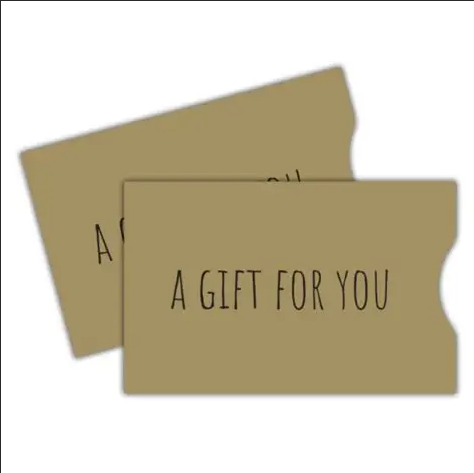 Kraft Gift Card Sleeve - A Gift For You (100 Pack)