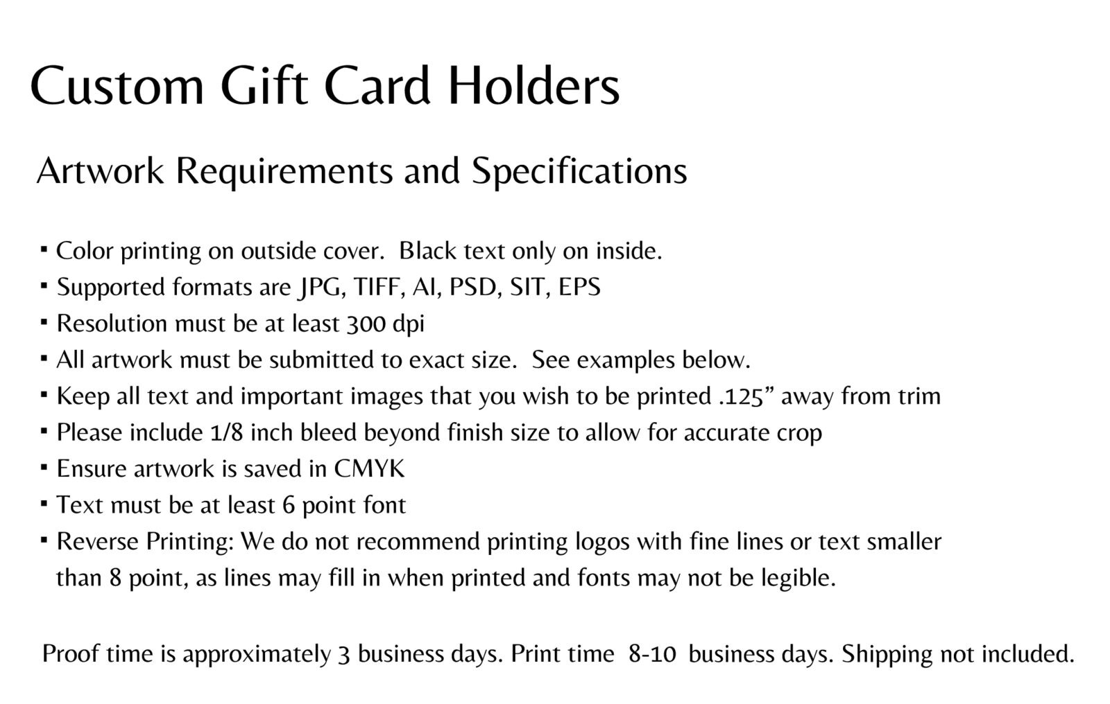 Custom Printed Gift Card Holders - Gift Card Supply Store